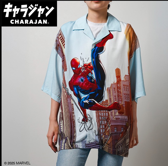 【キャラジャン】Marvel　スパイダーマン　マイヒーロー　アロハシャツ　1枚入り  2505047700・2505049200