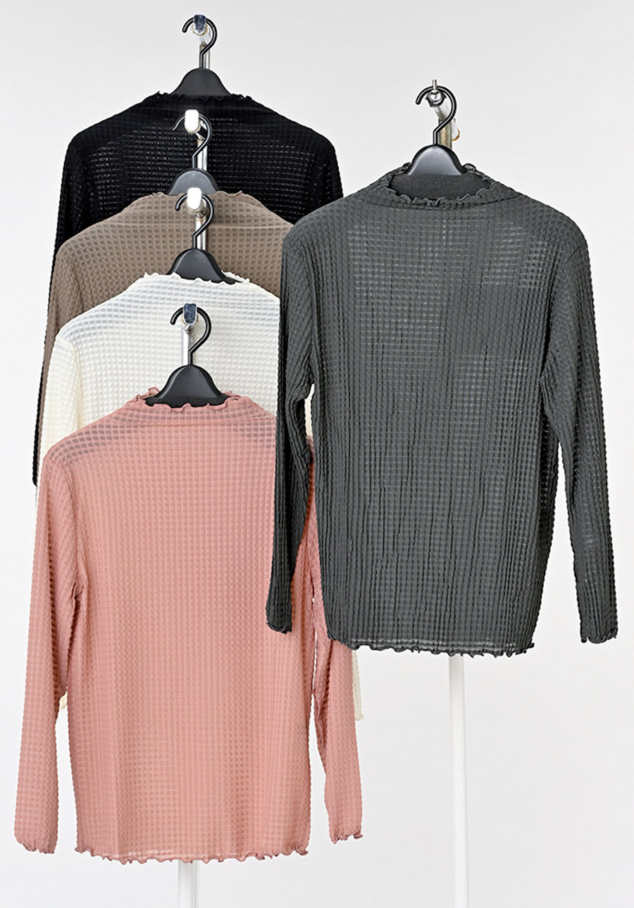 ぽこぽこボトルネックTシャツ　12枚入り  1003838891