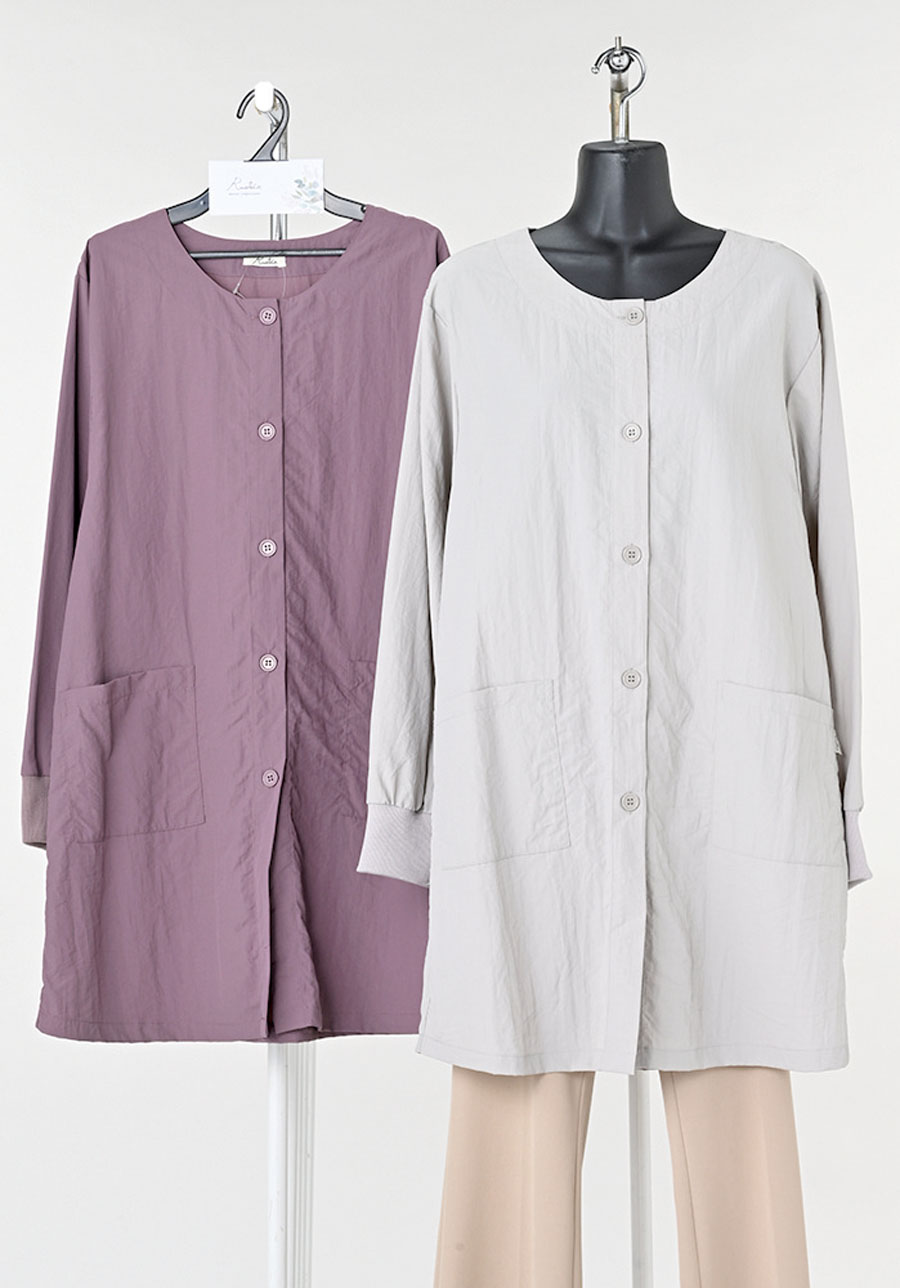 撥水加工ナイロンワッシャーリブ付きスモック　12枚入り  1003843171