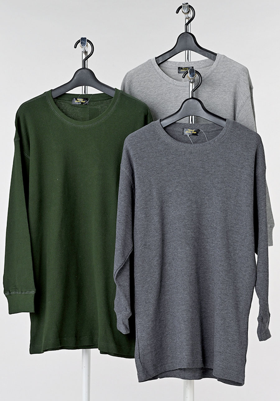 綿100％　ワッフルクルーネック　七分Tシャツ　16枚入り  1003837791