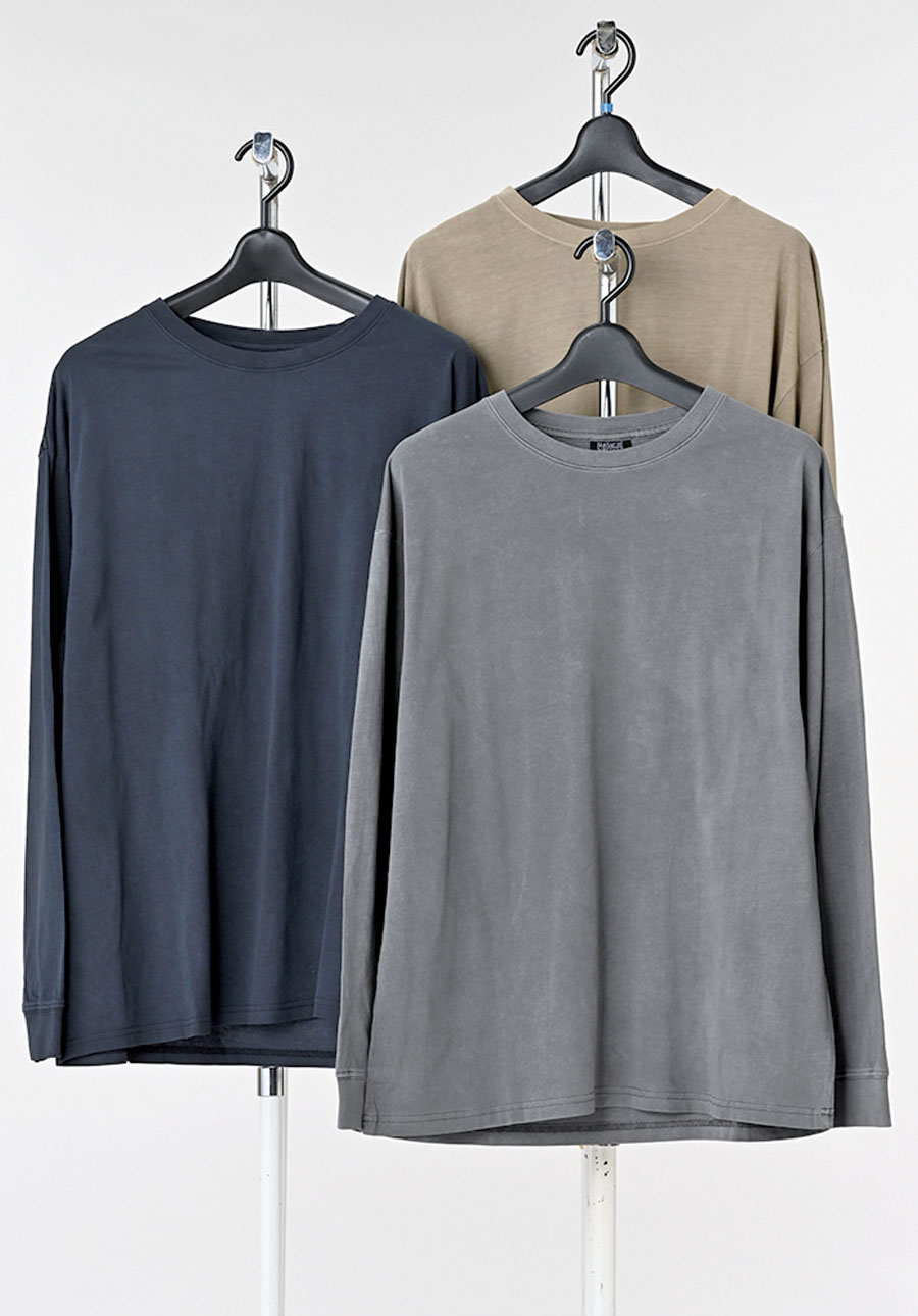 綿100％ピグメントワイドロングTシャツ　14枚入り  1003837781