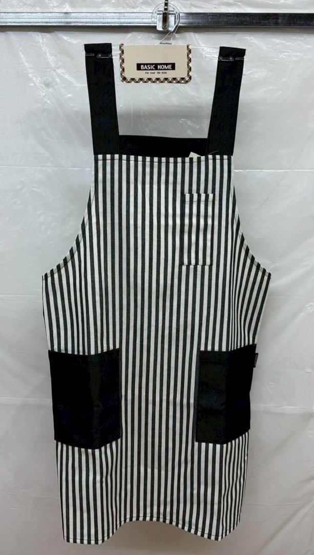 デニム/先染めストライプH型エプロン　15枚入 1003641161