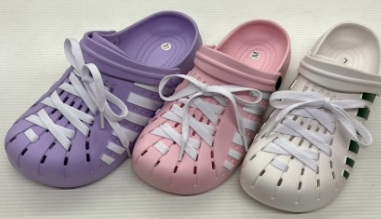 【残りわずか】婦人　リボン付きEVAクロッグ　24足入 1003651421