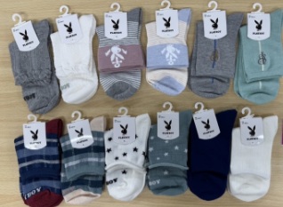 【残りわずか】婦人　PLAYBOY　クルーソックス　1P　60足入 1003543001