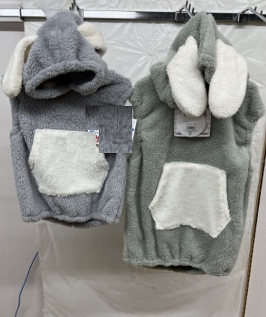 【残りわずか】子供　ファー起毛着ぐるみ　うさ耳　15枚入 1003388526