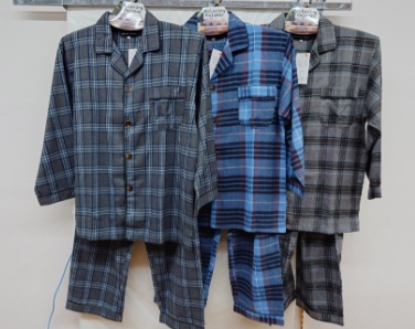 【残りわずか】紳士 ビエラ起毛格子パジャマB 　22枚入 1003457626