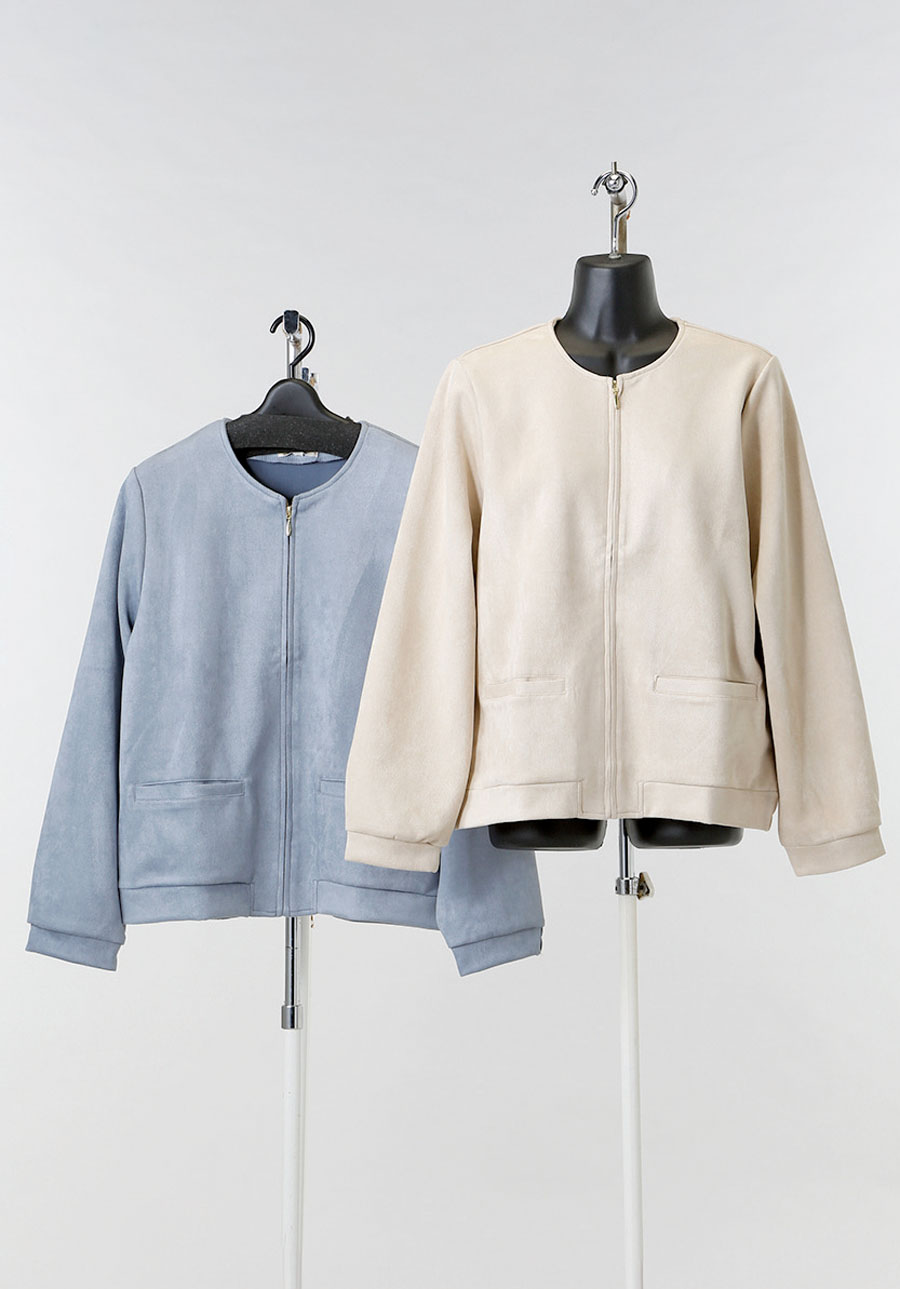 婦人　長袖フェイクスウェードジップJK　6枚 1003783691