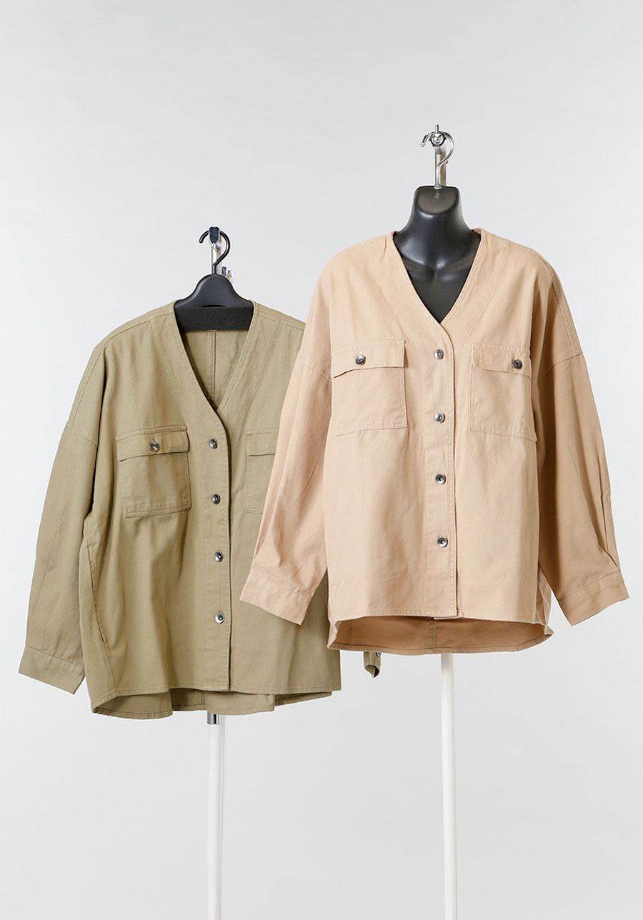 長袖コットンツイルミニタリーJK　4枚入 1003783731