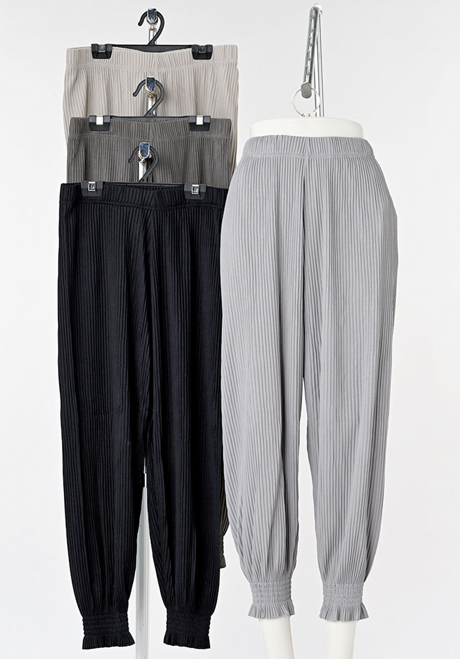 婦人　リブプリーツパンツ　2種　30枚入  1003837391・1003837381