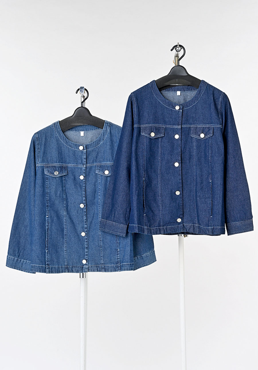 婦人　長袖　6.5オンスデニムジャケット　4枚入  1003829181