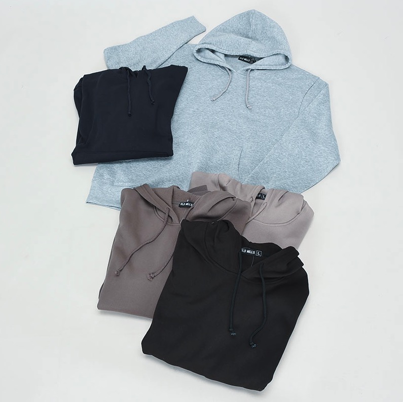 メンズ　裏起毛無地プルパーカー　18枚入り  211642