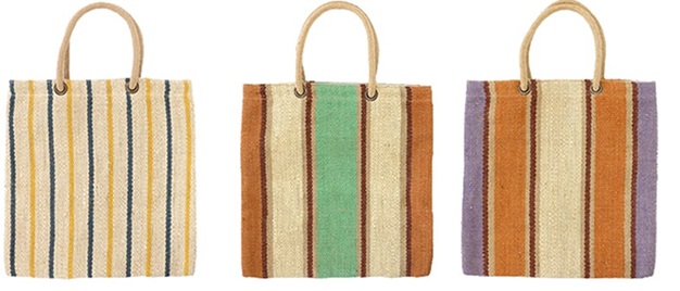 トートバッグ　カラージュート　全3色アソート　30個入 14223550458・14223550459・14223550460