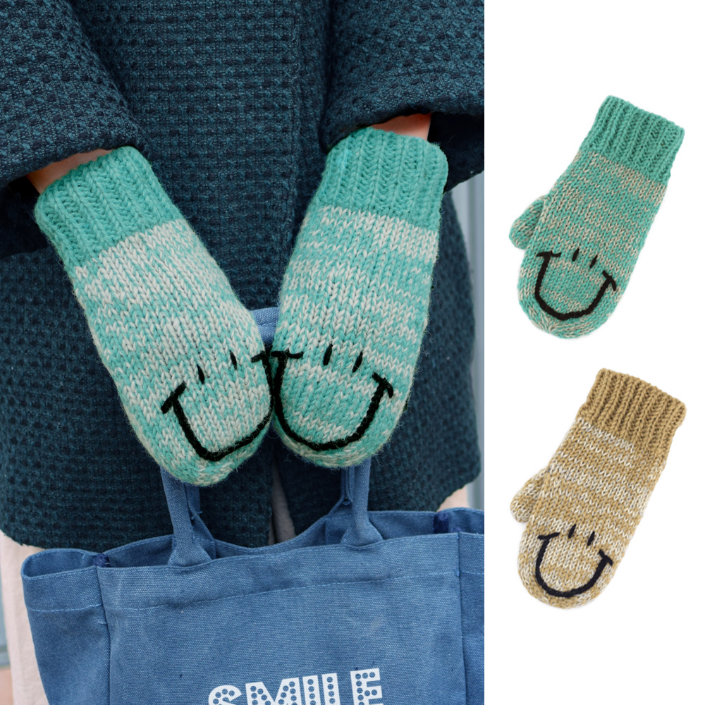 ミトン スマイリー　全5色アソート　30双入 4560172106062・4560172083455・4560172083462・4573279364112・4573279364129