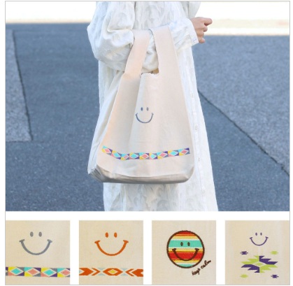 マルシェコンビニバッグ スマイル　全5種アソート　30個入 4573279380624・4573279380631・4573279380648・4573279380655