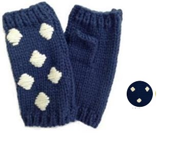 手袋　ドット　ネイビー　17双入 4580337146481