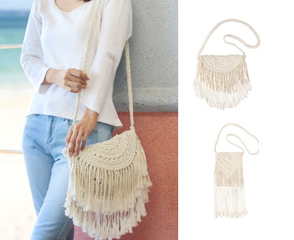 マクラメバッグ 　ラウンド/スクエア　30個入 4560172118959 ・4560172118966