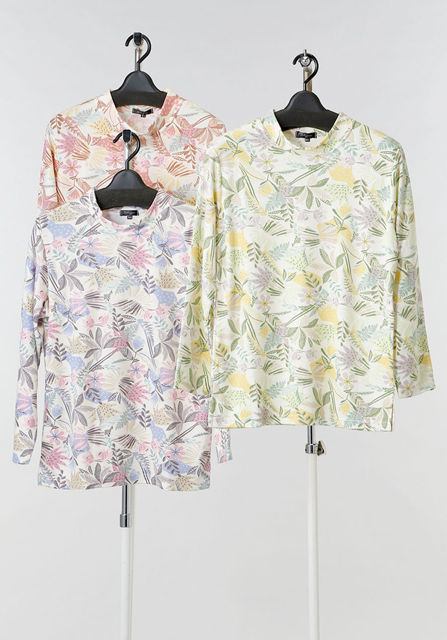 婦人　長袖プリントPO　6枚入　2種