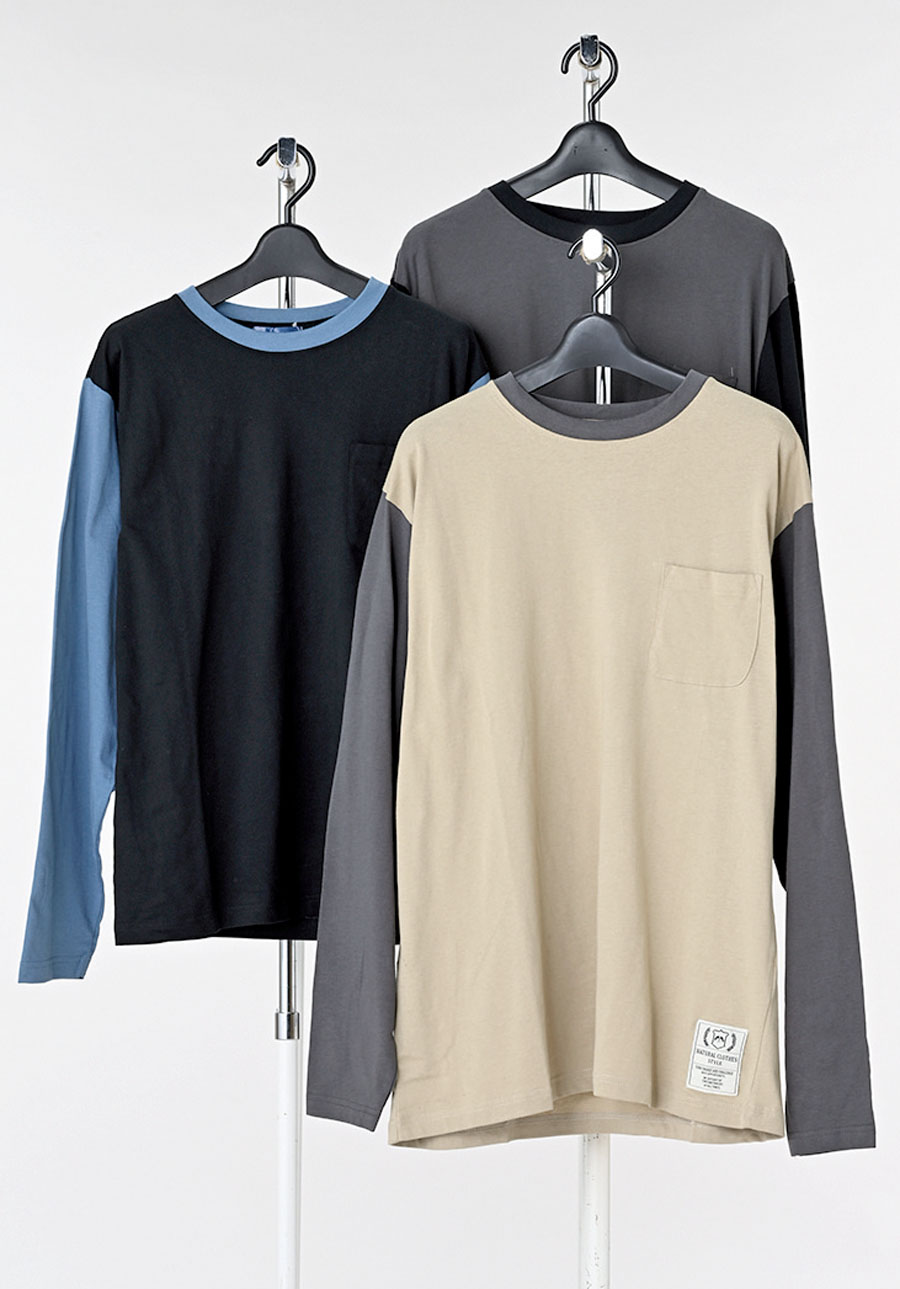 メンズ　綿100％　ロンT　35枚入り　2種