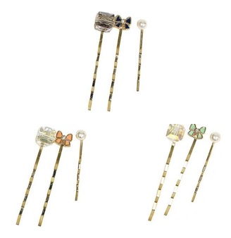 ヘアピン　ラマラマ　全3色アソート　30個入 23316720036・23316720037・23316720038