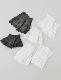 レース/プリーツ　付け袖　24枚入り 1003825331・1003825341