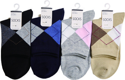 婦人　カジュアルソックス　アーガイル　120足入  4524039213805