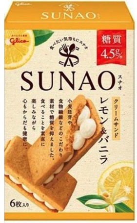 グリコ　SUNAO　クリームサンド　レモン＆バニラ　56箱入  4901005584228