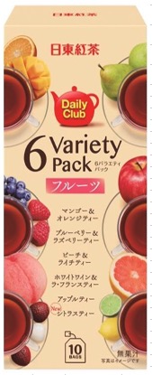 日東紅茶　デイリークラブ６バラエティパック　フルーティーバッグ　10袋入×720箱  4902831508266