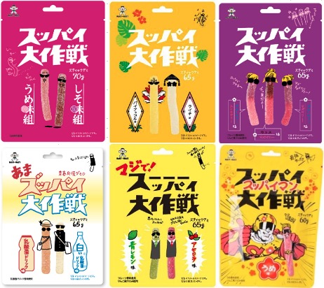 旺旺・ジャパン　スッパイ大作戦　6種　　360袋いり  4560160773627・4560160773641・4560160773726  4560160773399・4560160774020・4560160773993