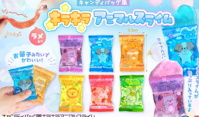 キャンディバッグ風キラキラアニマルスライム　全6種アソート　1920個入 5402