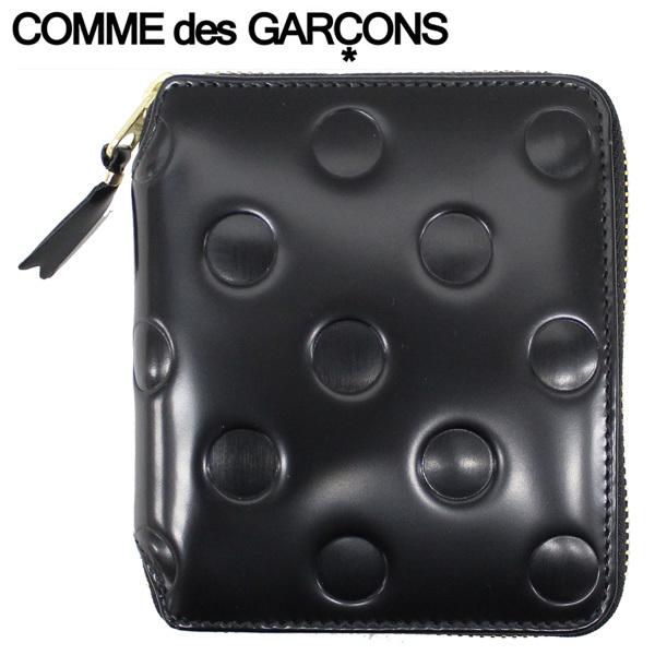 【COMME DES GARCONS】コムデギャルソン　 二つ折り財布　DOT EMBOSSED ドット エンボスド　 ブラック　1個から購入可能！ SA2100NE