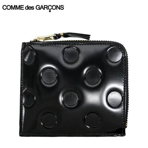 【COMME DES GARCONS】コムデギャルソン　 小銭入れ コインケース ミニ財布　DOT EMBOSSED ドット エンボスド　ブラック　1個から購入可能！ SA3100NE