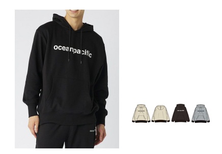 【OP】メンズ 　フロントロゴ 裏起毛スウェットパーカー　全4色アソート　12枚入り 535018