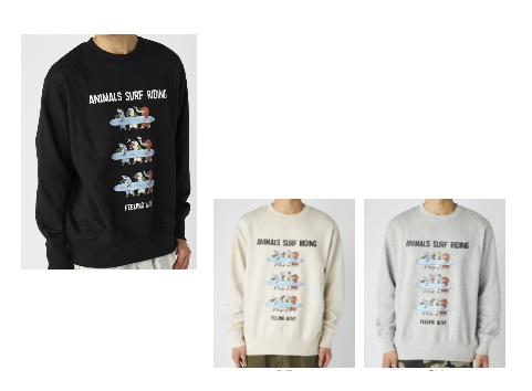 【OP】メンズ 　キャラクターデザイン 裏起毛クルースウェット　全3色アソート　12枚入り 535016