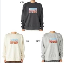 【OP】オーシャンパシフィック　レディース フォト転写プリント 裏起毛クルースウェット　全3色アソート　12枚入 555016