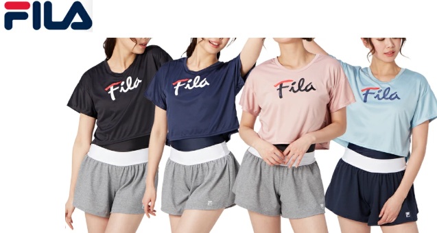 【FILA】フィラ　レディース　ロゴＴシャツ4点セット　水着　全4色アソート　20枚入 220711