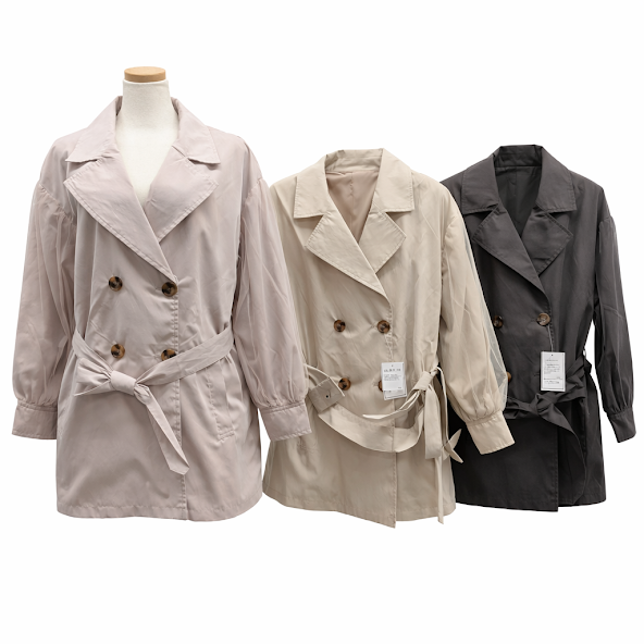 袖チュールトレンチコート　12枚入り  1003823861