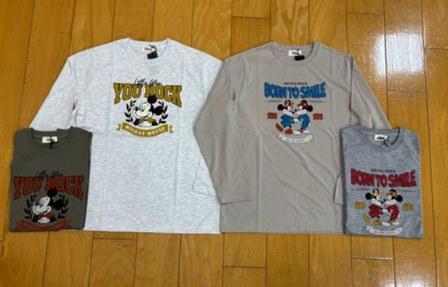 〚ディズニー〛天竺長袖BIGTシャツ　①　16枚入り  1003923971
