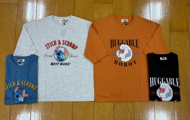 〚ディズニー〛天竺7分袖ワイドTシャツ①　16枚入り  1003924011