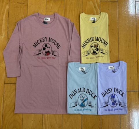 〚ディズニー〛天竺7分袖Tシャツ①　16枚入り  1003923991