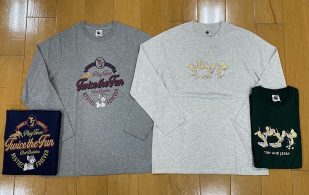〚トムとジェリー〛天竺長袖BIGTシャツ　16枚入り  1003924041