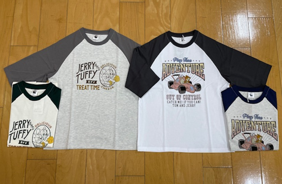 〚トムとジェリー〛天竺7分袖ワイドTシャツ　16枚入り  1003924061