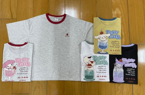 〚サンリオ〛天竺配色リブワイドTシャツ　16枚入り  1003847501