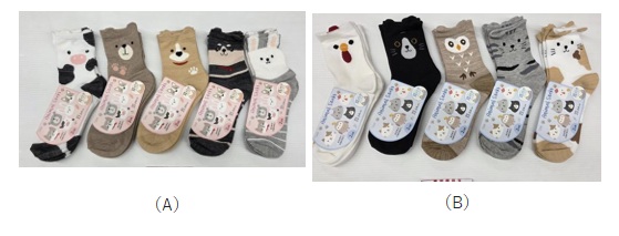 婦人　耳付きアニマルクルー2P　（A）/（B）　　50個入 1003815911・1003815921