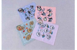 ブサかわプリント　ウォッシュタオル　全5柄ソート　120枚入 1001206321