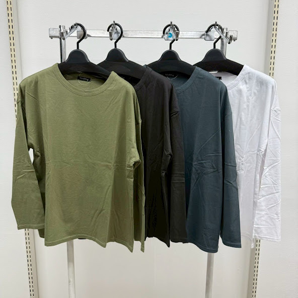 長袖無地Tシャツ　18枚入り  1003691091