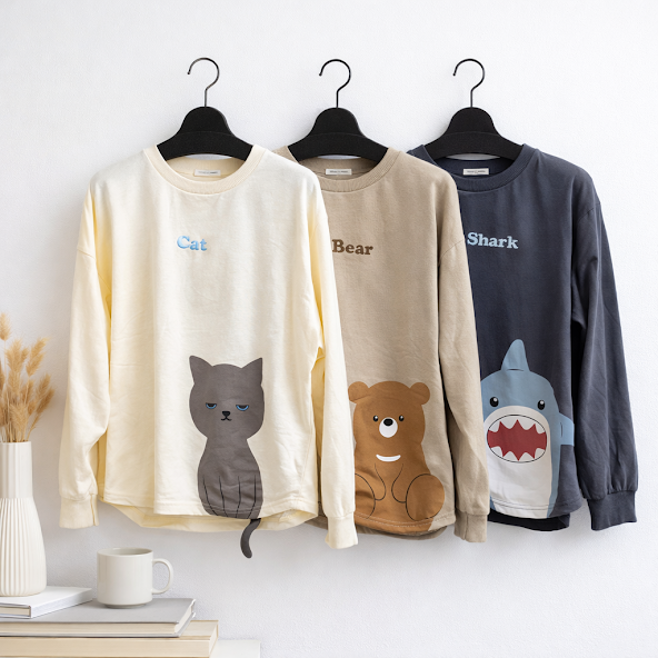 袖からひょっこり長袖Tシャツ　18枚入り 1003911031