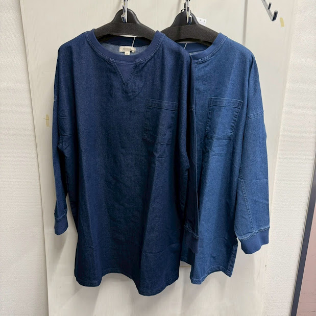 〚BRI〛長袖ストレッチデニムシャツ　TN　6枚入り  1003832121