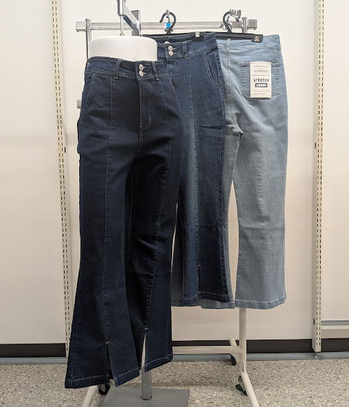 デニムブーツカットパンツ　スリット　12枚入り  1003694431