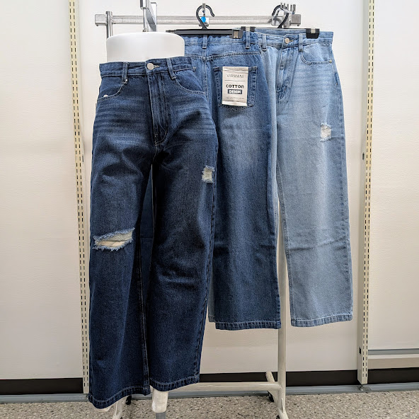 ダメージデニムワイドパンツ　12枚入り  1003694491