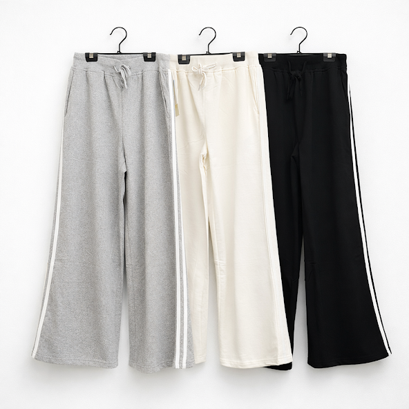 ミニ裏毛ワイドパンツ　2本ライン　20枚入り  1003795631